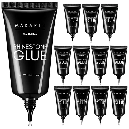 Miniatura 17 de Makartt Pegamento de diamantes de imitación para uñas: pegamento de uñas de gel súper fuerte para dijes de uñas, decoraciones de gemas, arte de uñas