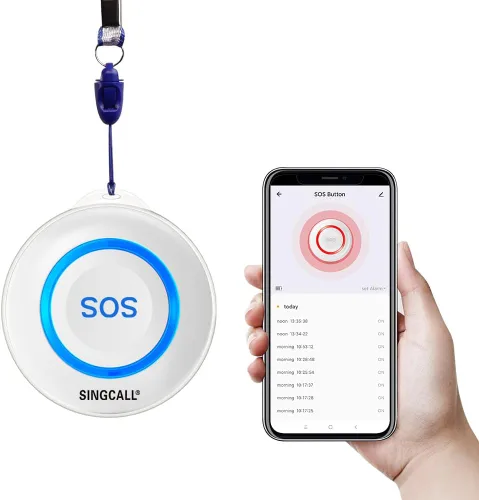 SINGCALL Tuya WiFi Intelligent Healthcare SOS Wireless Caregiver Alert Botón de llamada Alarma para pacientes discapacitados ancianos Enfermeras