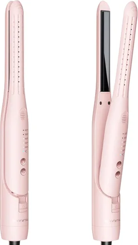 Wavytalk Plancha plana tipo lápiz de 0.65 pulgadas, lápiz de rizo fresco, estilizador de flujo de aire pequeño y alisador para cabello corto, corte