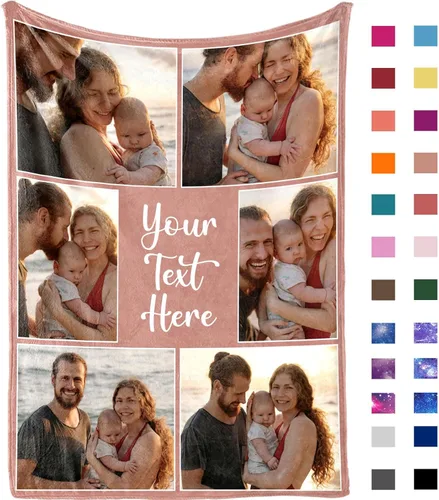 Miniatura 10 de Yofair Manta para el Día de la Madre, regalos para mamá, manta personalizada con imagen, manta personalizada para el Día de la Madre, regalos de 8