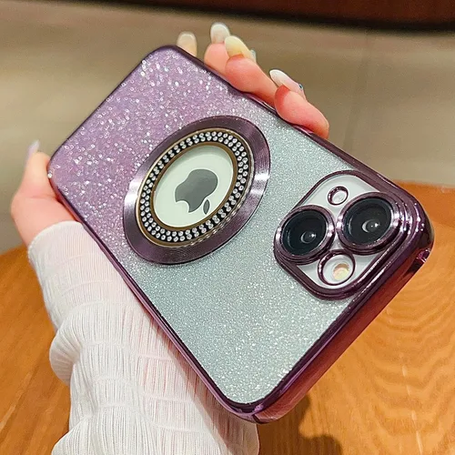 Miniatura 364 de Misscase Funda magnética con purpurina para iPhone 11 compatible con MagSafe, protección completa, delgada, a prueba de golpes, antiarañazos