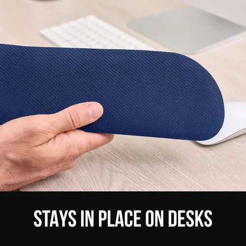 Miniatura 4 de GORILLA GRIP Reposamuñecas de teclado de espuma viscoelástica sedosa para computadora y mouse, almohadilla de soporte ergonómica para escribir, Negro
