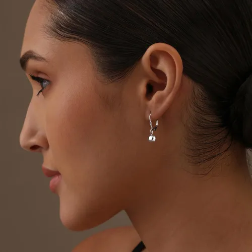 Miniatura 2 de LeCalla Aretes colgantes de plata de ley para mujer, ligeros, clásicos, con cierre de palanca