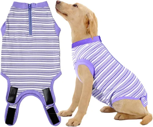 Miniatura 28 de Traje de Recuperación Wabdhaly para Perros, Traje de Cone de Perro con Cremallera Alternativa para Cirugía de Esterilización Femenina, Traje