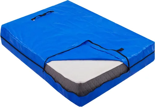 Miniatura 7 de AlexHome Bolsa de colchón para mudanza y almacenamiento, lona resistente, reutilizable, funda de almacenamiento de colchón fácil de transportar