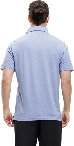 Miniatura 3 de VEBOON Men's Polo Shirts Long and Short Sleeve Cotton Blend Heather Moisture Wicking Casual Collared Shirts