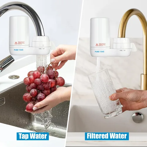 Miniatura 4 de Filtro de agua para grifo de fregadero, purificador de agua de montaje en grifo de 380 galones para fregadero de cocina, filtros de fibra de carbono