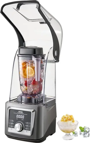 Miniatura 19 de VEVOR Licuadora Profesional para Batidos, 118 oz 1400W, con Motor Potente, Licuadora Multifuncional para Procesamiento de Alimentos con Cubierta