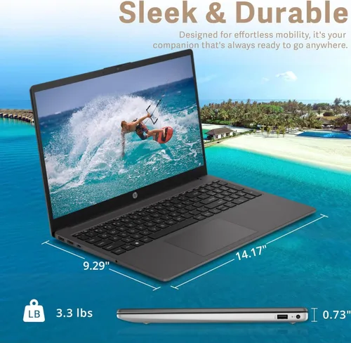 Miniatura 4 de HP Portátil empresarial 255 G10, pantalla FHD de 15.6 pulgadas, AMD Ryzen 5 7530U, 32 GB de RAM, SSD PCIe de 1 TB, teclado numérico, cámara web