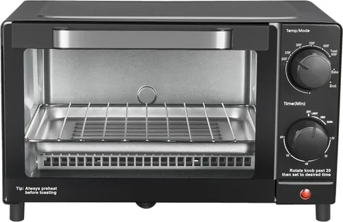 Miniatura 10 de Mainstay - Horno tostador combinado de electrodomésticos de cocina, se adapta a pizza de 9 pulgadas, capacidad de 4 rebanadas, circulación potente