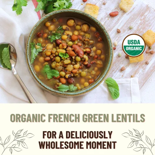 Miniatura 4 de Mountain High Organics Lentejas verdes francesas bolsa de 25 libras, 25 libras