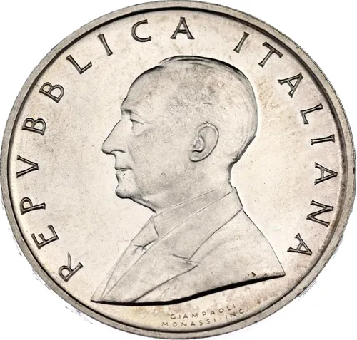 1974 R Moneda Conmemorativa Italiana de Plata 500 Lira Celebrando el 100 Aniversario del Nacimiento de Guglielmo Marconi, Inventor De La Radio. 500