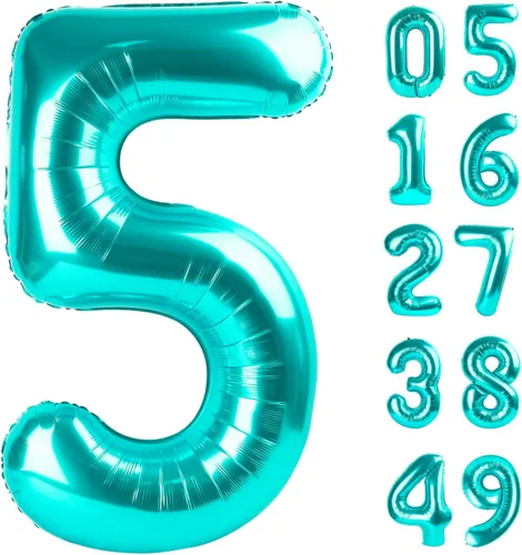 Miniatura 324 de Globo de cumpleaños número 4 dorado de 40 pulgadas, globos gigantes del número cuatro 14 24 34 40 44 2024, globos grandes de lámina de mylar para Oro