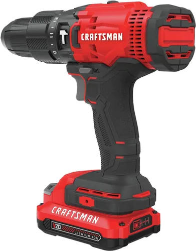 Miniatura 10 de CRAFTSMAN V20 Kit de taladro de martillo inalámbrico, 1/2 pulgada, 2 baterías y cargador incluidos (CMCD711C2)