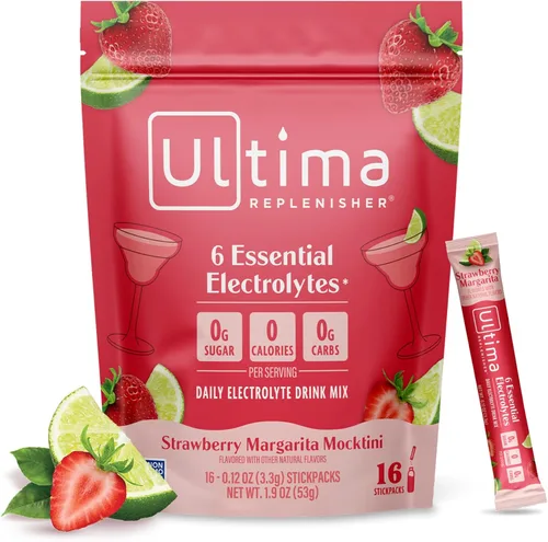 Miniatura 22 de Ultima Replenisher TeaFresher Mezcla de electrolitos diarios en polvo y té instantáneo, sin azúcar, paquete variado, 16 paquetes de barras
