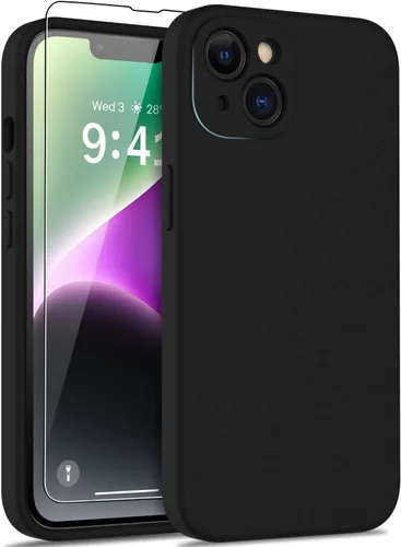 Miniatura 38 de DEENAKIN Funda compatible con iPhone 14 Plus con protector de pantalla, funda mejorada para cámara, goma de gel de silicona suave probada contra