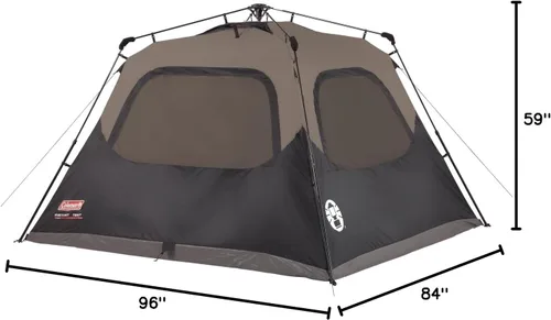 Miniatura 7 de Coleman Tienda de campaña instantánea para 4/6/8/10 personas con configuración de 1 minuto, tienda familiar grande con postes prefijados