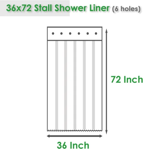Miniatura 6 de Cortina de ducha de 36 x 72 pulgadas, repelente al agua, juego de cortinas de ducha de tela blanca pequeña para spa hotel, lavable a máquina
