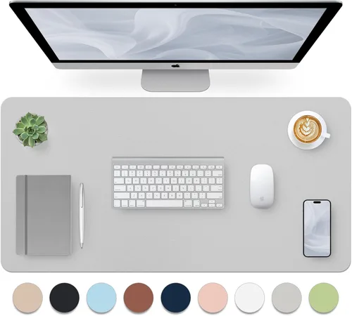 Miniatura 32 de Bloss Almohadilla de escritorio de cuero y reposamuñecas para teclado, alfombrilla grande para mouse + almohadilla para teclado + soporte de muñeca