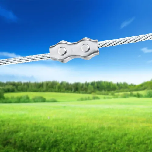 Miniatura 5 de Maitys Conector de acero galvanizado empalmador de cables de cuerda polivinílico para cercas eléctricas (12)