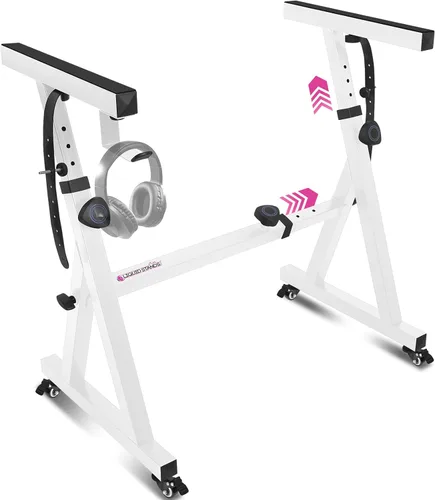 Miniatura 10 de Liquid Stands - Soporte para teclado con ruedas – Estilo Z ajustable y portátil, profesional, soporte resistente para piano digital en negro – Para