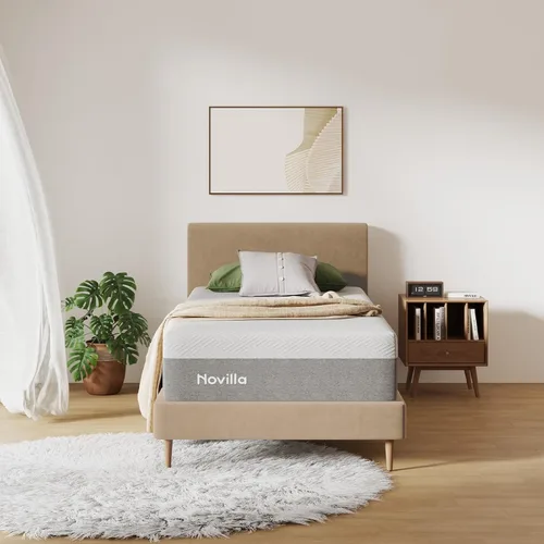 Miniatura 13 de Novilla Colchón King, Colchón de Espuma Viscoelástica King de 14 Pulgadas en una Caja para Soporte, Alivio de Presión y Comodidad Suave, Bliss