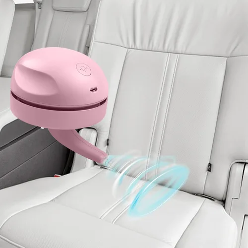 Miniatura 7 de prowithlin Aspiradora de escritorio portátil, carga USB, rosa, la mejor para limpiar polvo, migas, piano, ordenador, coche, etc.