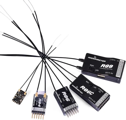 Miniatura 2 de RadioMaster R81 R84 R86 R86C R88 R161 R168 2.4GHz Over 1KM SBUS Nano Receptor Compatible FrSky D8 TX16S Soporte Retorno RSSI (R88 V2 8CH Receptor)