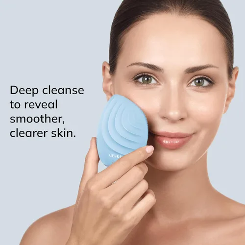 Miniatura 3 de GESKE SmartAppGuided™ Cepillo facial sónico 5 en 1 Cepillo de limpieza facial eléctrico vibratorio Cepillo de silicona suave Limpiador facial