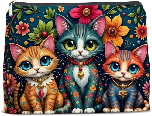Miniatura 11 de Bolsa de maquillaje floral humor, regalos para mujer, B