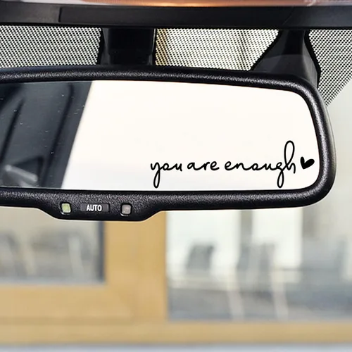 Miniatura 7 de 3 calcomanías con el texto “You are Enough” para espejo retrovisor, para auto, para vasos térmicos, botellas de agua y ventanas, calcomanías