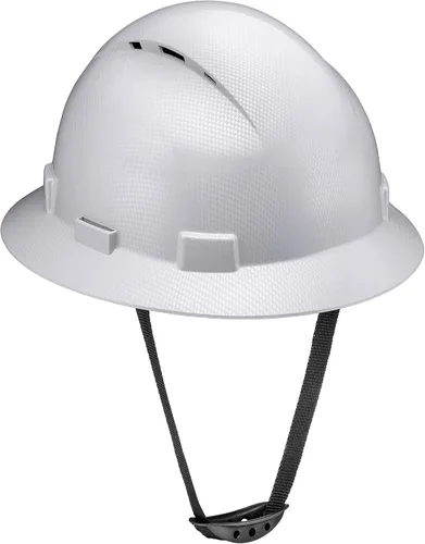 Miniatura 9 de Casco de construcción OSHA de ala completa con diseño de tatuaje/calavera, acabado mate, con suspensión de 6 puntos Fibra de carbono gris claro