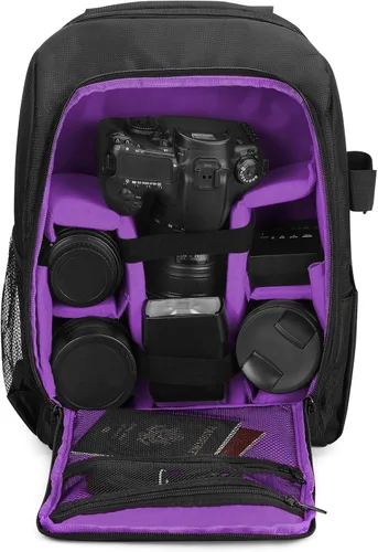 Miniatura 4 de G-raphy Mochila para cámara fotográfica, bolsas para fotografía de fotógrafos, mochila DSLR SLR con compartimento para laptop para cámaras DSLR