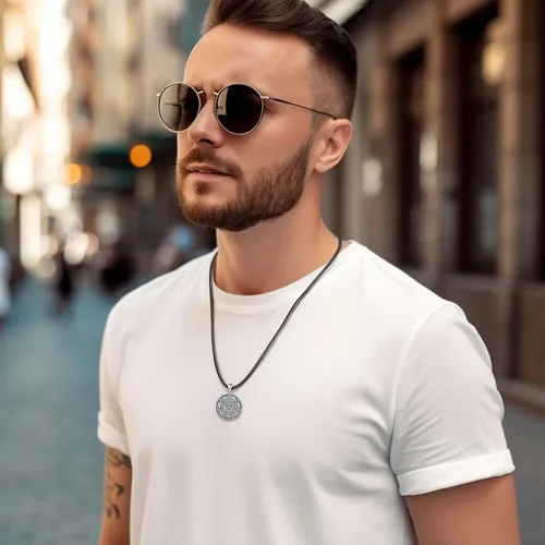 Miniatura 175 de Vito Collar de plata de ley 925 para mujeres y hombres, San Benito, crucifijo, Caravaca, San Cristóbal, San Judas, medalla patronal, amuleto