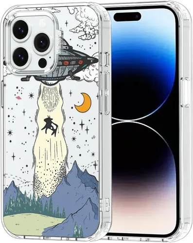 MOSNOVO Funda para iPhone 14 Pro Max, [Protección contra caídas de grado militar Buffertech de 6.6 pies] [Tecnología antidespegado] Diseño de funda