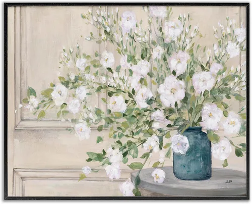 Miniatura 23 de Stupell Industries Ramos florales antiguos en frascos, arte giclée enmarcado, blanco, 20 x 16 pulgadas, fácil de colgar y resistente, fabricado