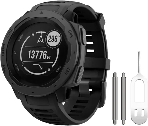 Miniatura 6 de NotoCity Correa de repuesto para Garmin Instinct, correa de repuesto de silicona suave, solo compatible con Instinct Sports GPS Smart Watch