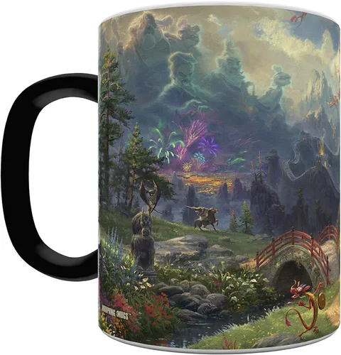 Miniatura 4 de Morphing Mugs Disney - Mulan - Blossoms of Love - Una taza de cerámica sensible al calor que cambia de color de 11 onzas – Imagen revelada cuando se