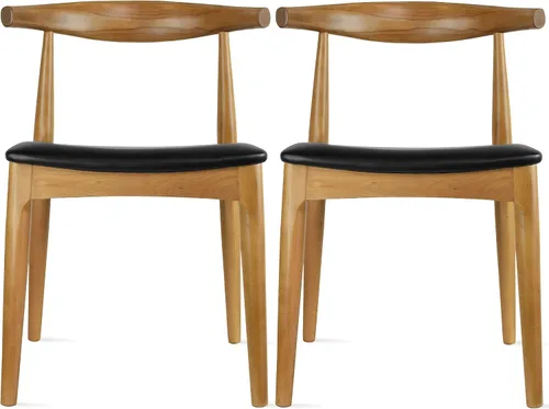 Miniatura 14 de 2xhome sillón de brazos estilo Eames, Madera Noble Natural