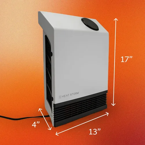 Miniatura 6 de Heat Storm Calentador infrarrojo de interiores – se conecta directamente en la pared – Ahorro de espacio – 1000 vatios – Control Remoto – perfecto