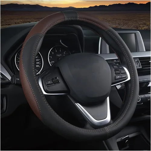 Miniatura 11 de BESULEN Funda para volante de automóvil, protector de volante de cuero suave, fundas universales antideslizantes para volante, agarre cómodo