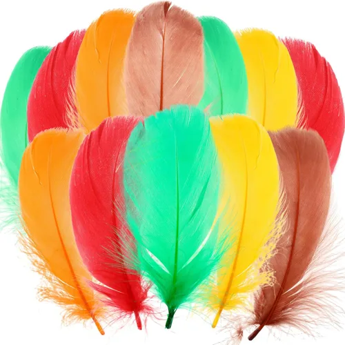 Maysing 500 plumas de pavo coloridas para Acción de Gracias, 2 a 5 pulgadas, plumas de colores para otoño, Acción de Gracias, vacaciones,