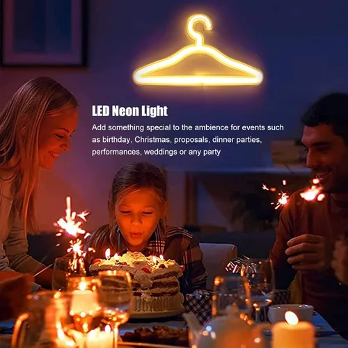 Miniatura 6 de Percha iluminada LED de neón para pared, perfecto para habitación, dormitorio, tienda, decoración festiva de pared