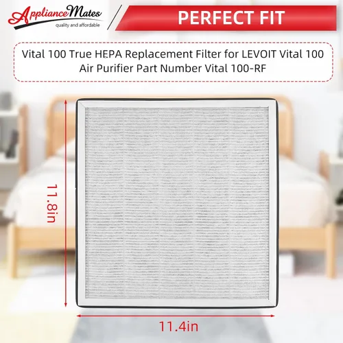 Miniatura 5 de Filtro de repuesto Vital 100 para purificador de aire LEVOIT Vital 100, filtro HEPA verdadero 3 en 1 y filtro de carbono acitvado de alta