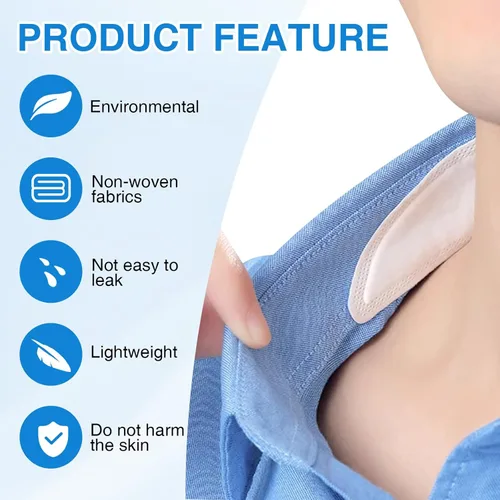 Miniatura 3 de 60 protectores de cuello para camisas de hombre, protector de camisa desechable, adhesivo contra el sudor