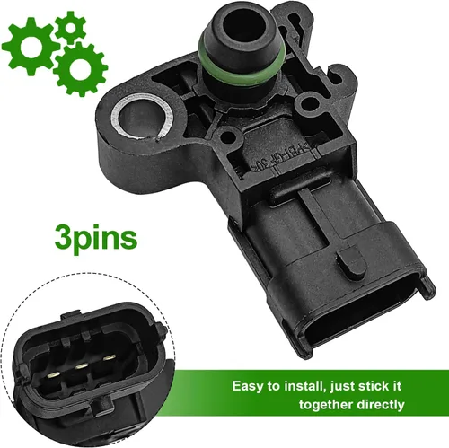 Miniatura 5 de MAP Sensor 55573248 Colector de presión de aire absoluta – Sensor MAP Interruptor de admisión de aire compatible con GMC 07-13 Sierra 1500; Buick