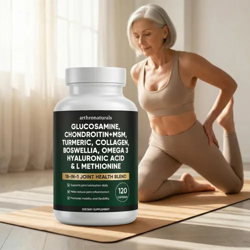 Miniatura 7 de Arthronaturals 18 en 1, Suplemento para articulaciones con glucosamina, condroitina, MSM, ácido hialurónico, omega-3 y más, para proporcionar apoyo