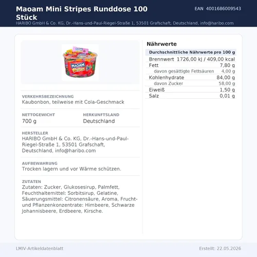 Miniatura 2 de Maoam Cubos, 50 piezas