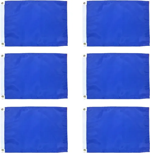 Miniatura 25 de Bandera negra sólida en blanco personalizable de 12 x 18 pulgadas, haz tu propia pancarta personalizada para decorar nailon resistente al aire