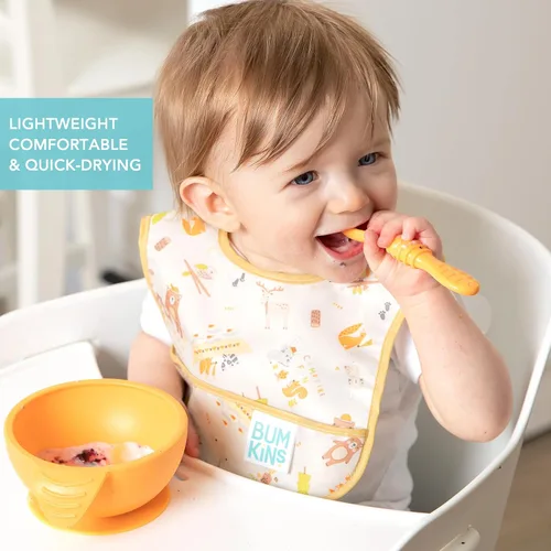 Miniatura 3 de Bumkins Baberos, para bebé niña o niño, bebé de 3 a 9 meses, esencial imprescindible para comer, alimentación, suministros de destete para bebés